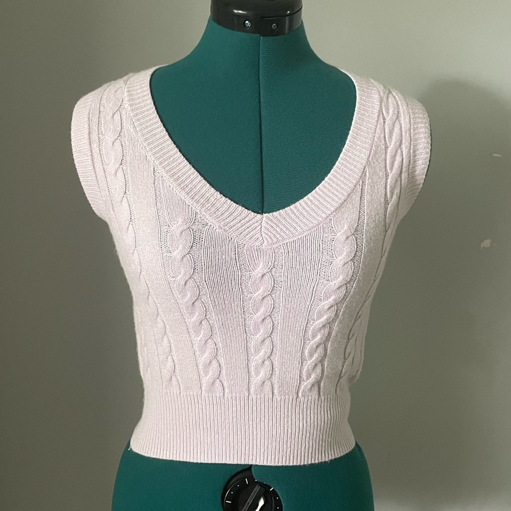 light purple sweater vest